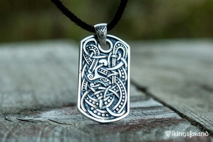 Viking Ornament Pendant Sterling Silver Norse Handcrafted Viking Jewelry