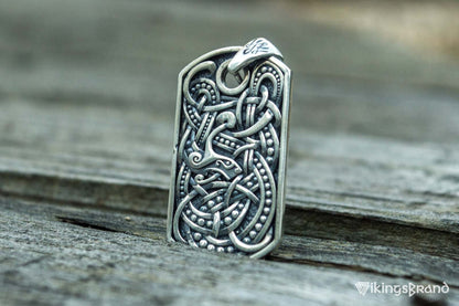 Viking Ornament Pendant Sterling Silver Norse Handcrafted Viking Jewelry