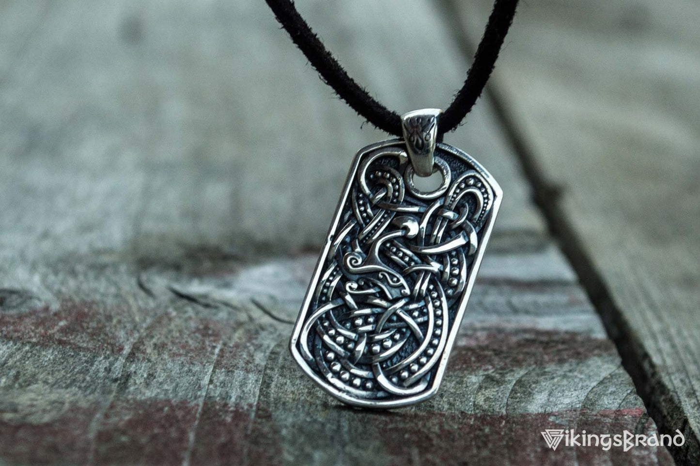 Viking Ornament Pendant Sterling Silver Norse Handcrafted Viking Jewelry