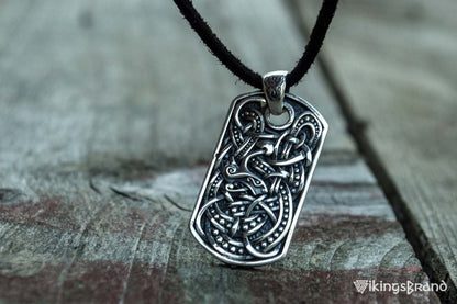 Viking Ornament Pendant Sterling Silver Norse Handcrafted Viking Jewelry