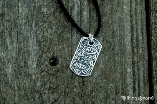 Viking Ornament Pendant Sterling Silver Norse Handcrafted Viking Jewelry