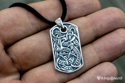 Viking Ornament Pendant Sterling Silver Norse Handcrafted Viking Jewelry