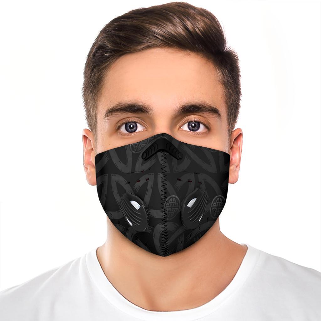 Viking Pattern Premium Face Mask Cover - Dark