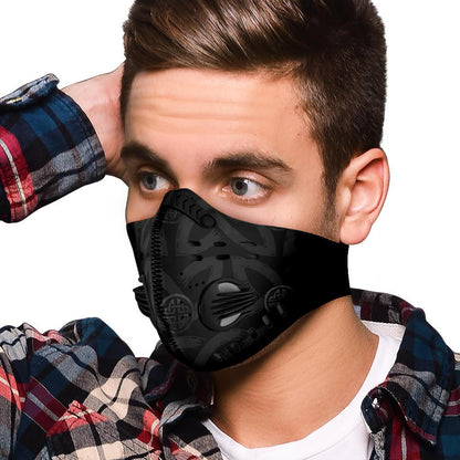 Viking Pattern Premium Face Mask Cover - Dark