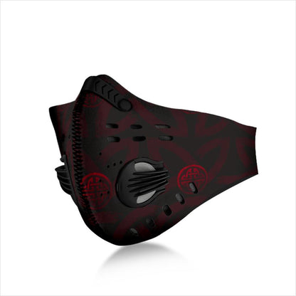 Viking Pattern Premium Face Mask Cover - Red