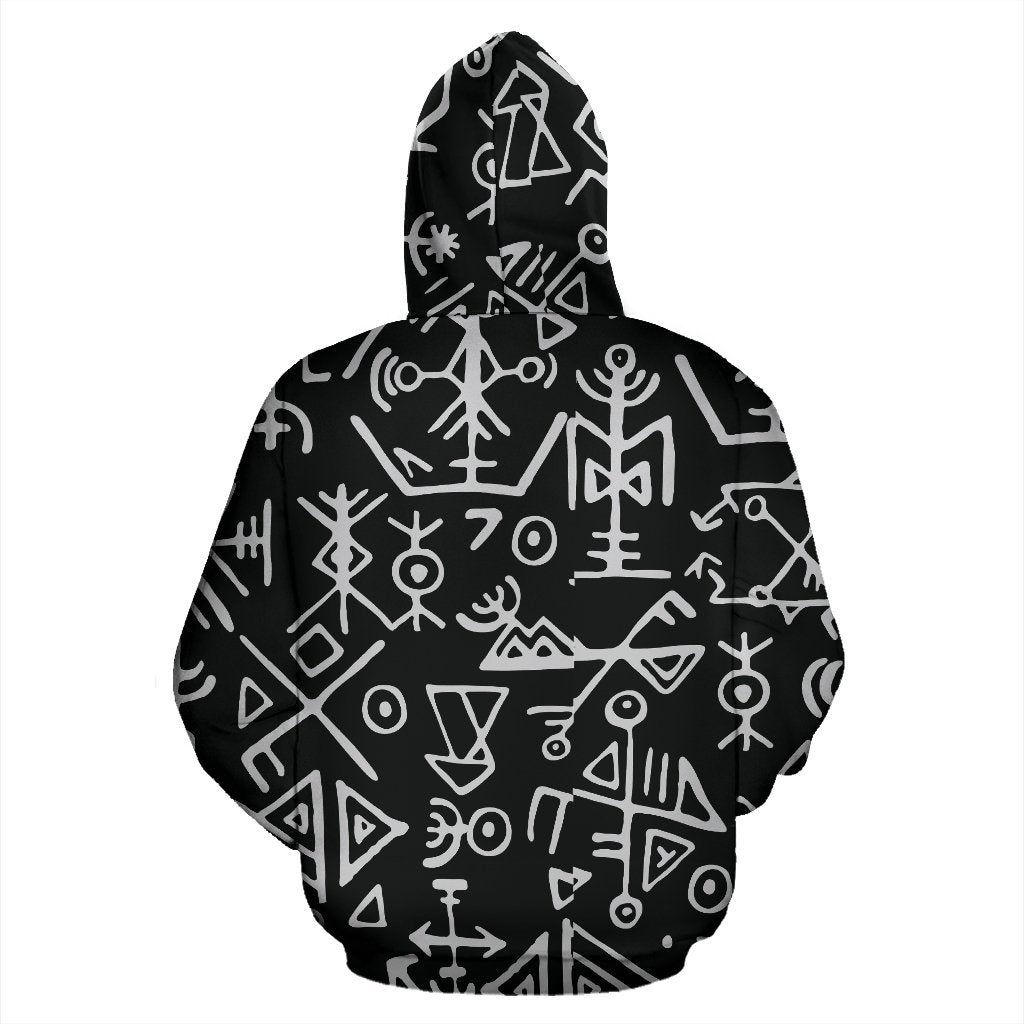 Viking Pattern Zip Up Hoodie - VikingsBrand