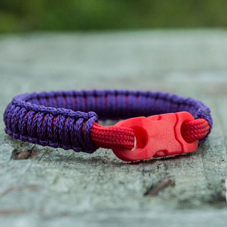Viking Purple with Red Survival Small Paracord Bracelet - VikingsBrand