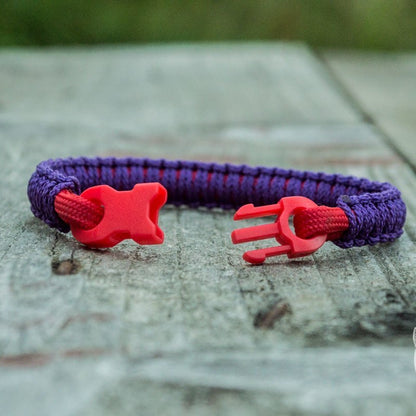 Viking Purple with Red Survival Small Paracord Bracelet - VikingsBrand