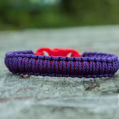 Viking Purple with Red Survival Small Paracord Bracelet - VikingsBrand