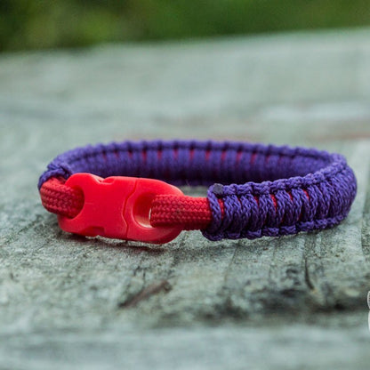 Viking Purple with Red Survival Small Paracord Bracelet - VikingsBrand
