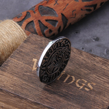 Viking Raven Coin - Viking Collectible with Wooden Gift Box