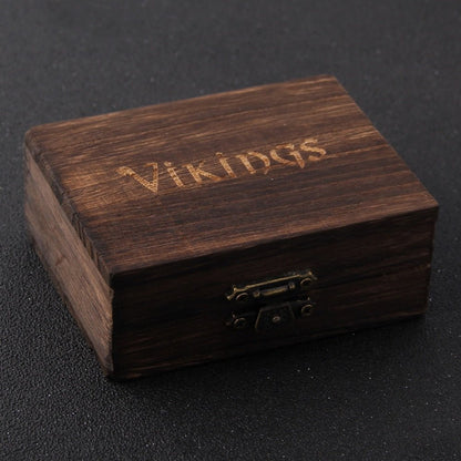 Viking Raven Coin - Viking Collectible with Wooden Gift Box