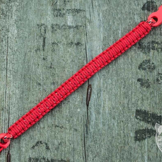 Viking Red with Red Survival Small Paracord Bracelet - VikingsBrand
