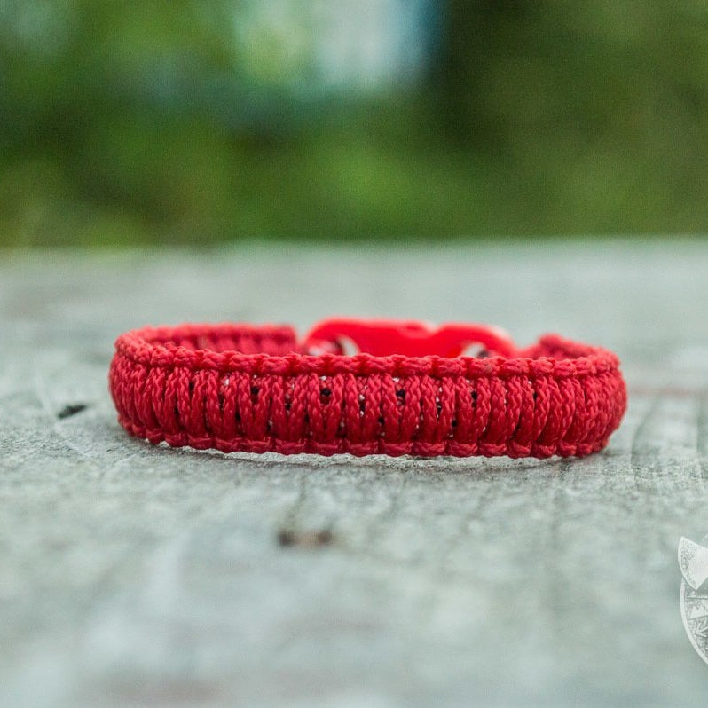Viking Red with Red Survival Small Paracord Bracelet - VikingsBrand