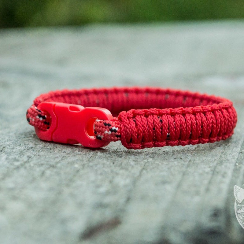 Viking Red with Red Survival Small Paracord Bracelet - VikingsBrand
