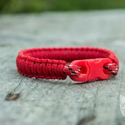 Viking Red with Red Survival Small Paracord Bracelet - VikingsBrand