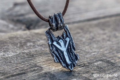 Viking Rune Pendant Sterling Silver Handmade Jewelry
