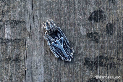 Viking Rune Pendant Sterling Silver Handmade Jewelry
