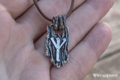 Viking Rune Pendant Sterling Silver Handmade Jewelry