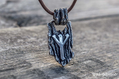 Viking Rune Pendant Sterling Silver Handmade Jewelry