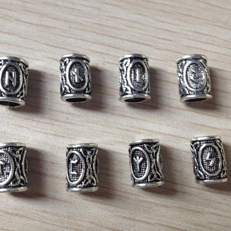 Viking Runes Charm Beads - For Beard - VikingsBrand