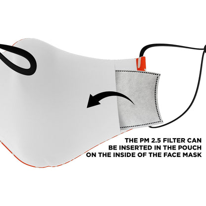 Viking Runes Face Mask Cover - Orange