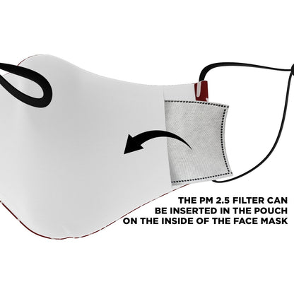 Viking Runes Face Mask Cover - Red