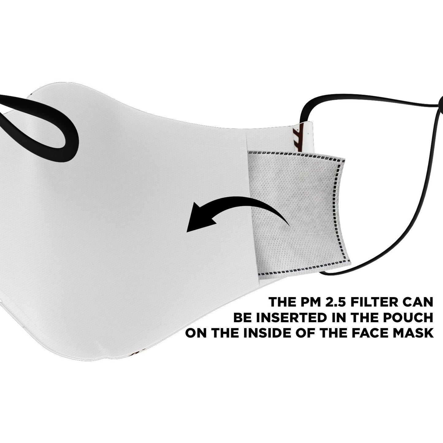 Viking Runes Face Mask Cover - White