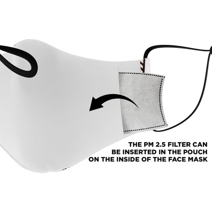 Viking Runes Face Mask Cover - White