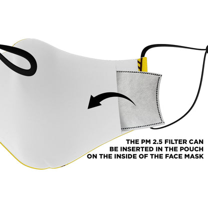 Viking Runes Face Mask Cover - Yellow