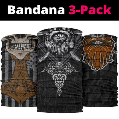 Viking Skull Bandana 3-Pack - SKULL001