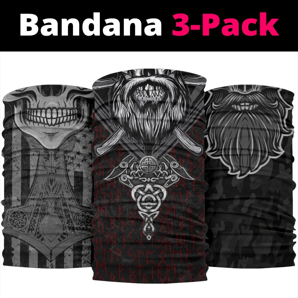 Viking Skull Bandana 3-Pack - SKULL002