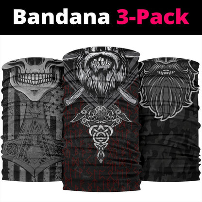 Viking Skull Bandana 3-Pack - SKULL002