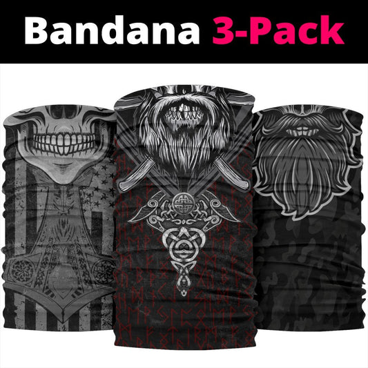 Viking Skull Bandana 3-Pack - SKULL002
