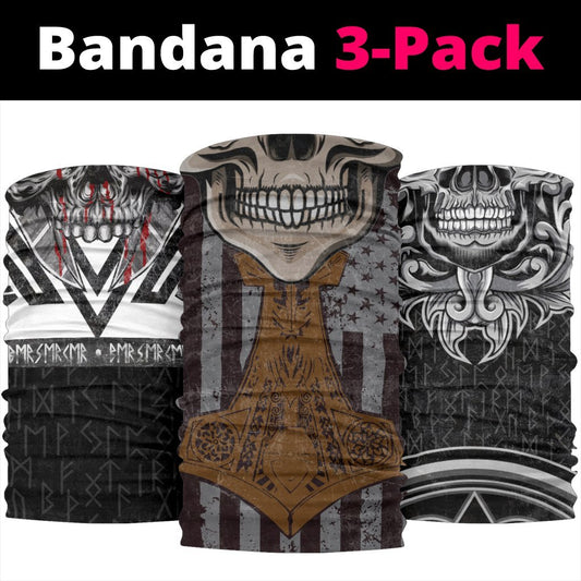 Viking Skull Bandana 3-Pack - SKULL003