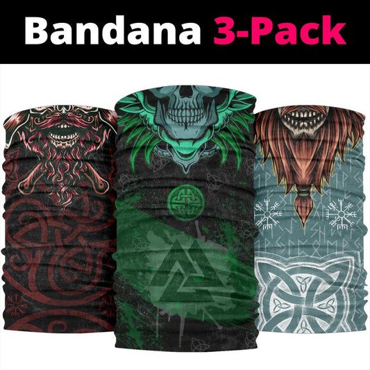 Viking Skull Bandana 3-Pack - SKULL006