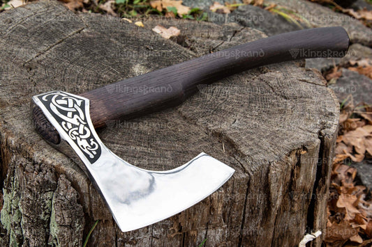 Viking Steel Axe "Sterku" In A Leather Case