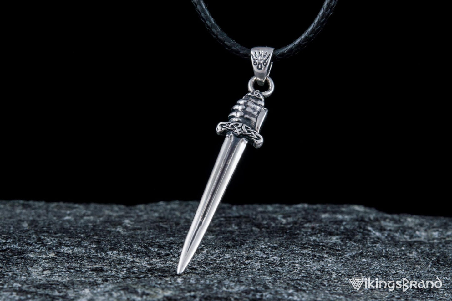 Viking Sword with Hand Pendant Sterling Silver Norse Viking Jewelry
