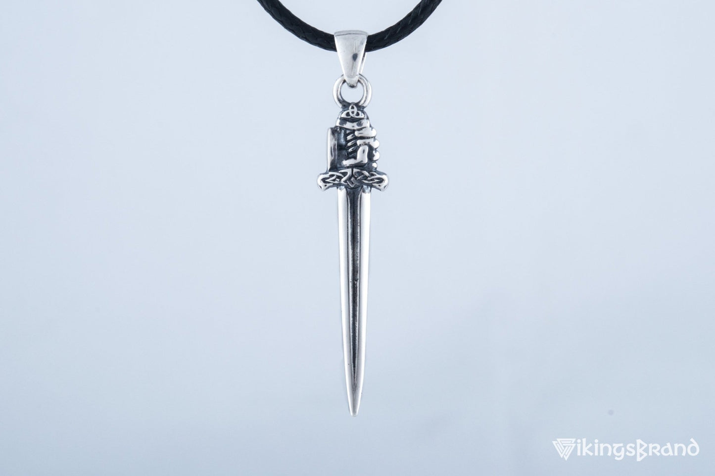 Viking Sword with Hand Pendant Sterling Silver Norse Viking Jewelry