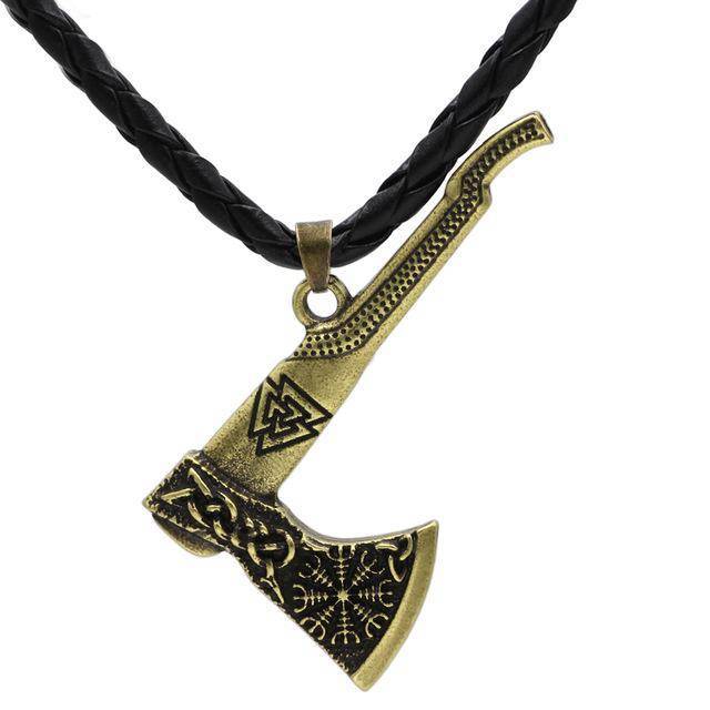 Viking Valknut Axe Pendant Necklace - VikingsBrand