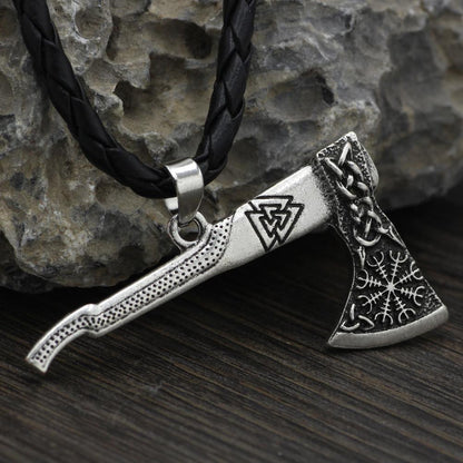 Viking Valknut Axe Pendant Necklace - VikingsBrand