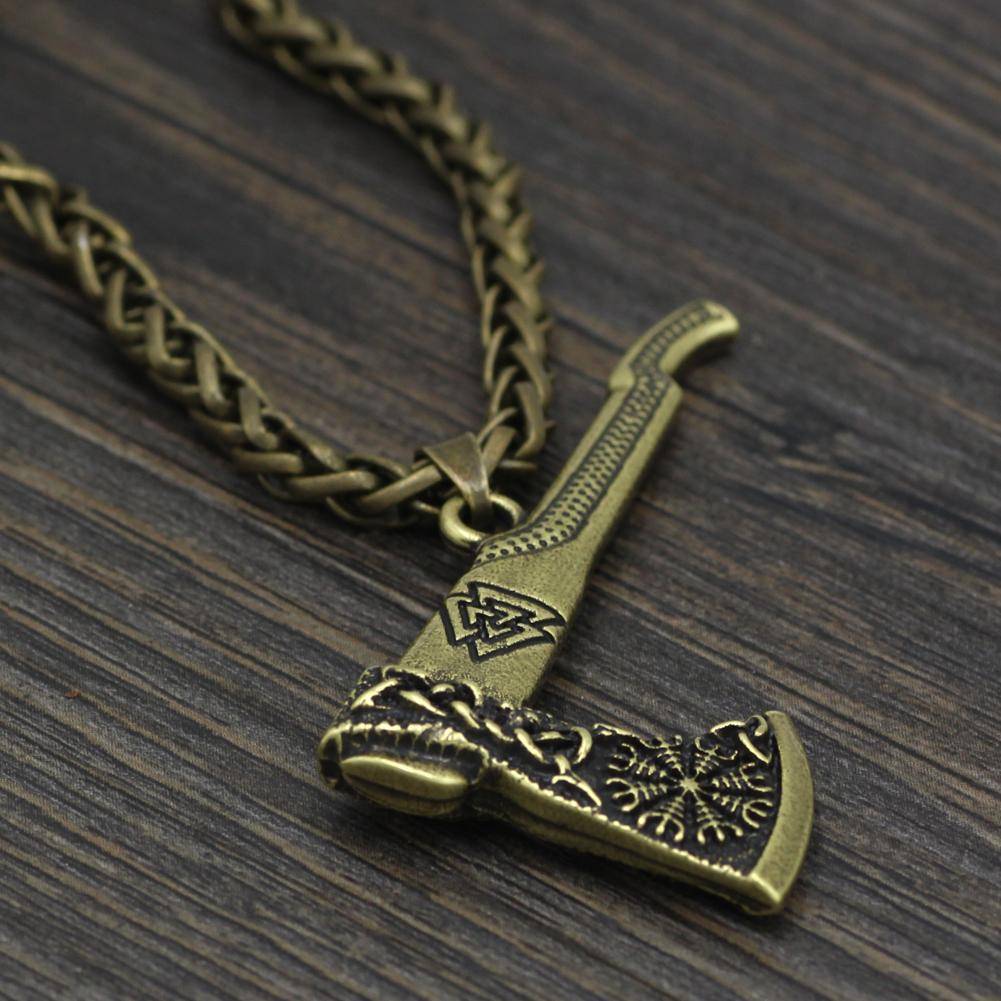 Viking Valknut Axe Pendant Necklace - VikingsBrand