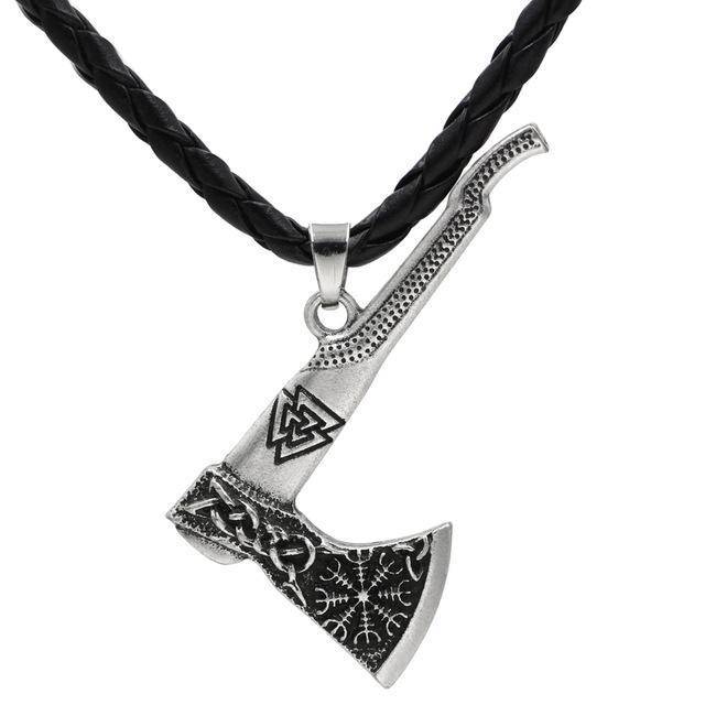 Viking Valknut Axe Pendant Necklace - VikingsBrand