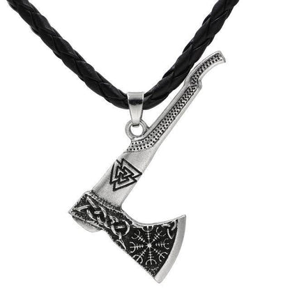 Viking Valknut Axe Pendant Necklace - VikingsBrand