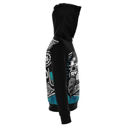 Viking Warrior Hoodie with Mjolnir on the Back
