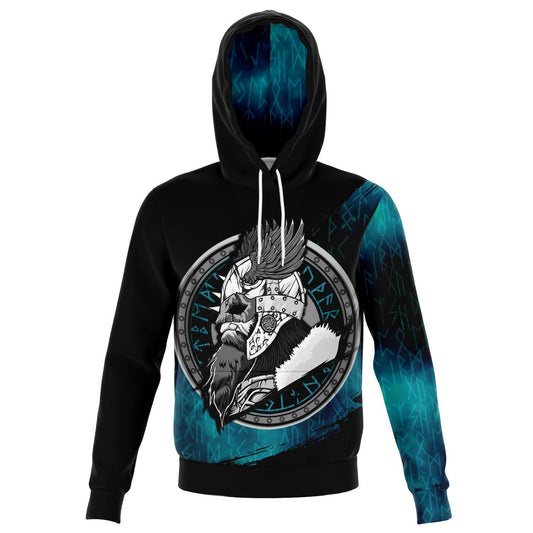 Viking Warrior Hoodie with Mjolnir on the Back