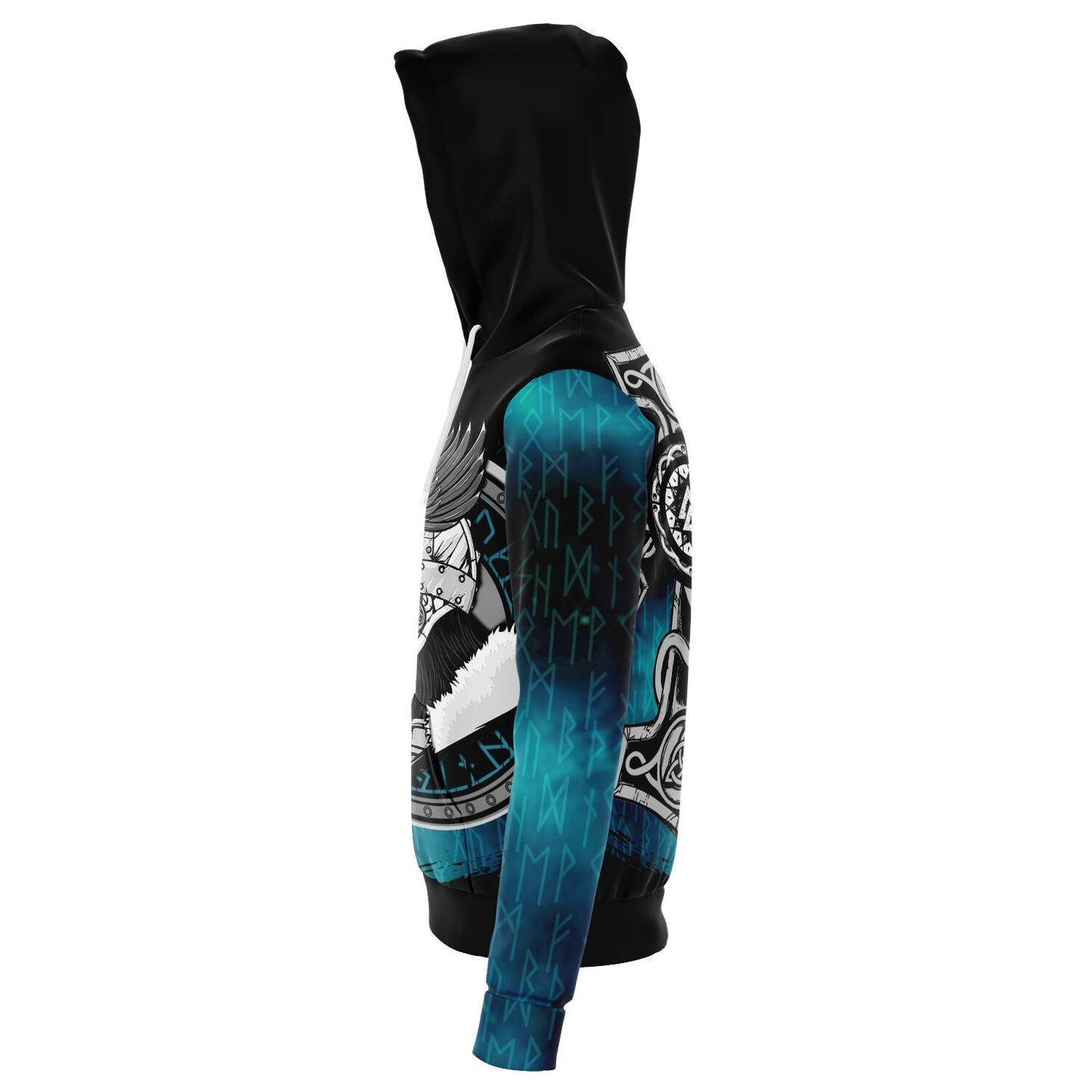 Viking Warrior Hoodie with Mjolnir on the Back