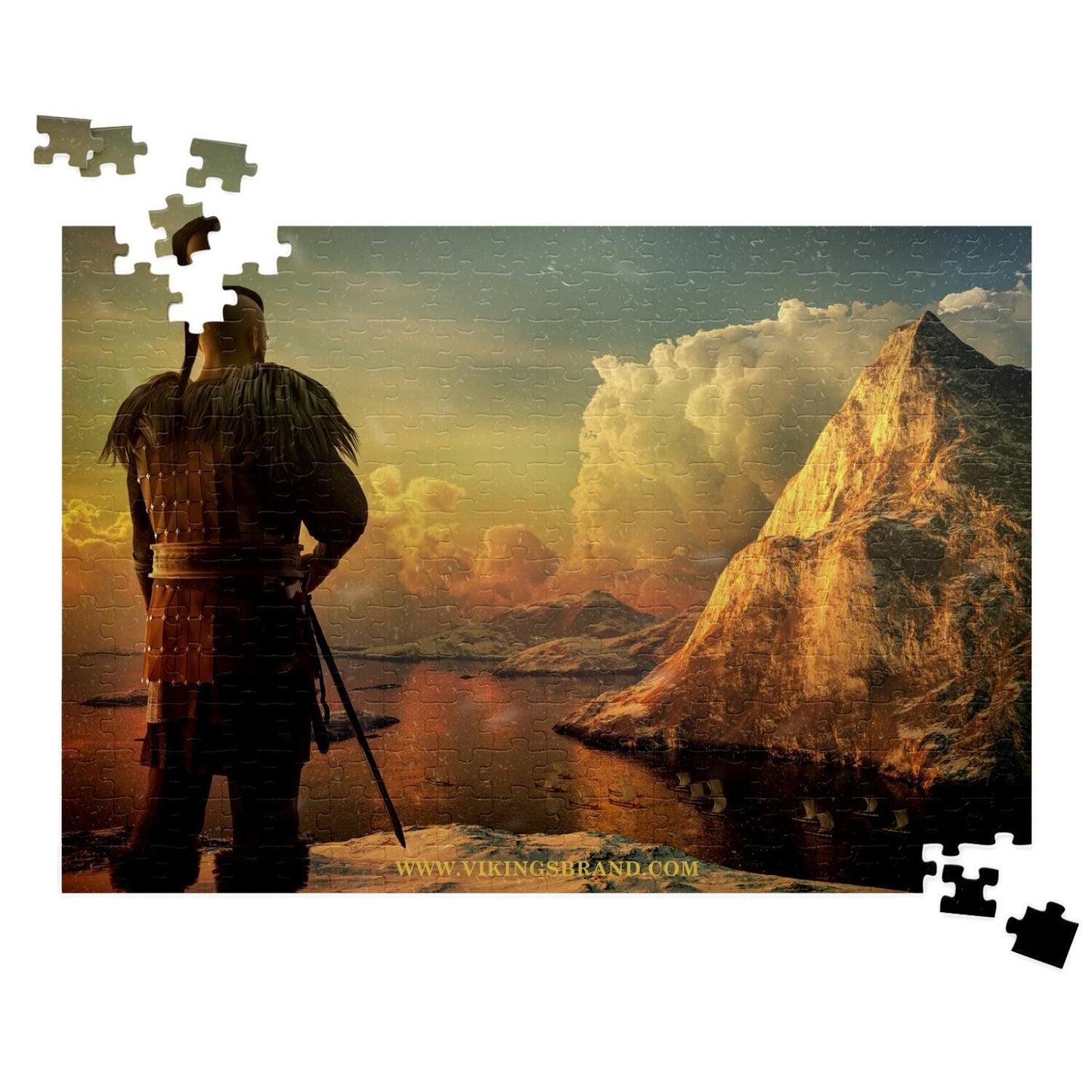 Viking Warrior on the High Cliff Jigsaw Puzzle