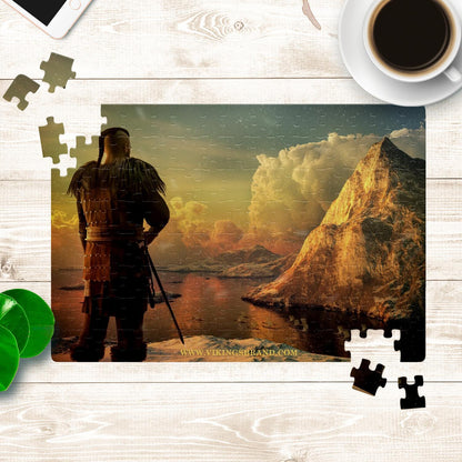 Viking Warrior on the High Cliff Jigsaw Puzzle