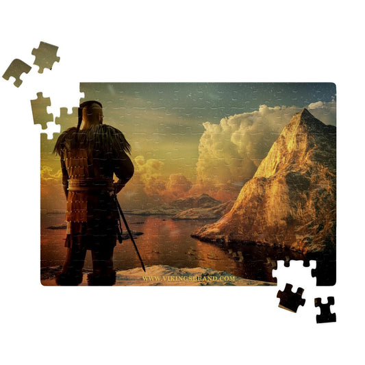 Viking Warrior on the High Cliff Jigsaw Puzzle